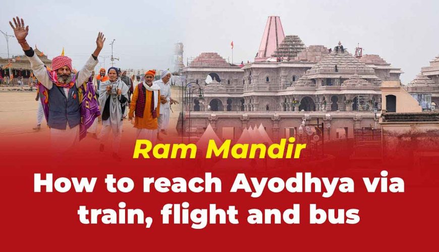 bus train flight ticket for ayodhya ram mandir